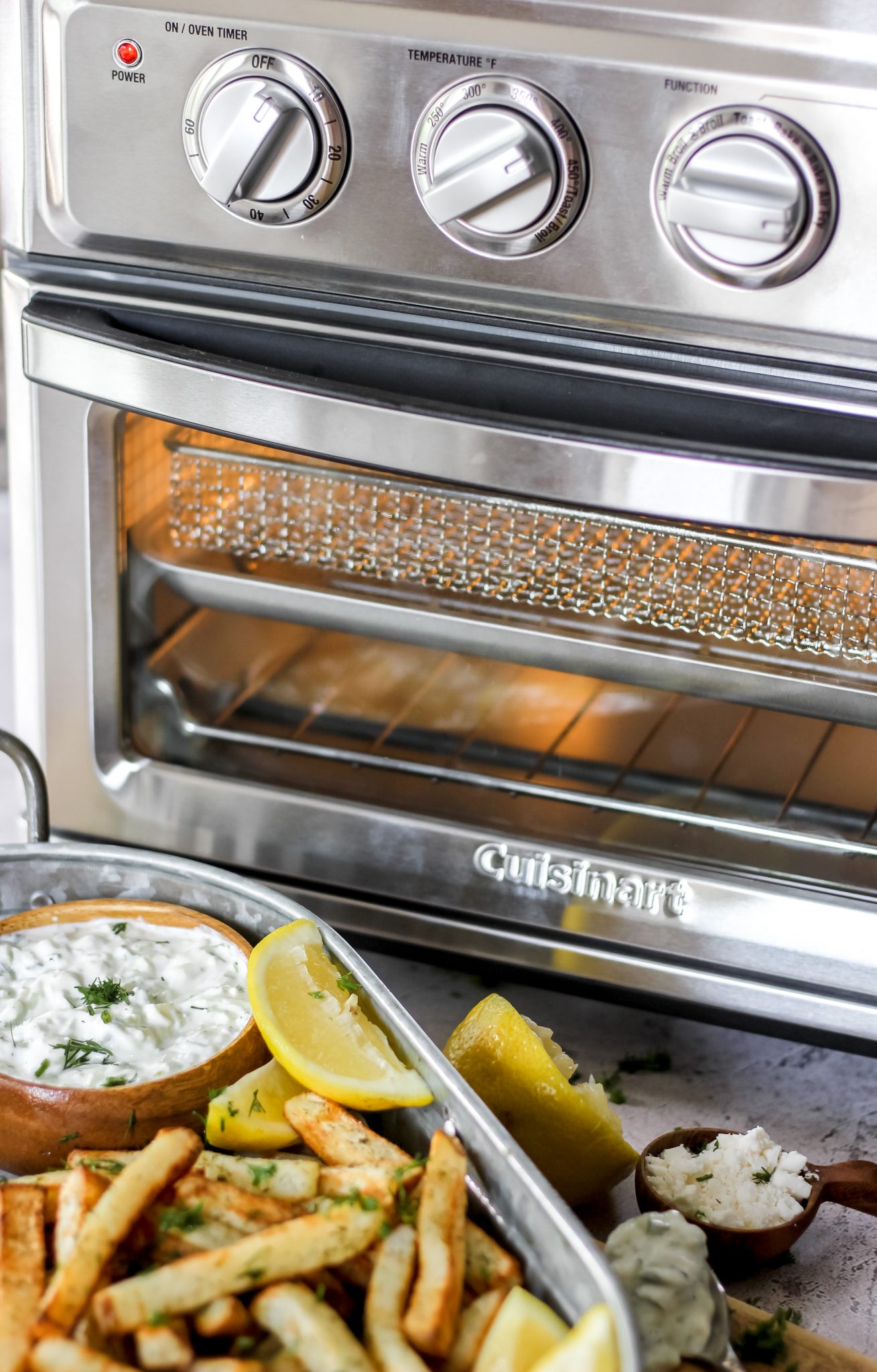 Air Fryer Greek Fries With Tzatziki The Seasoned Skillet