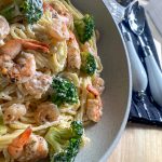 Creamy Shrimp & Broccoli Alfredo Pasta