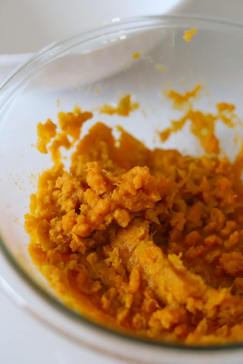 mashed sweet potatoes in a bowl