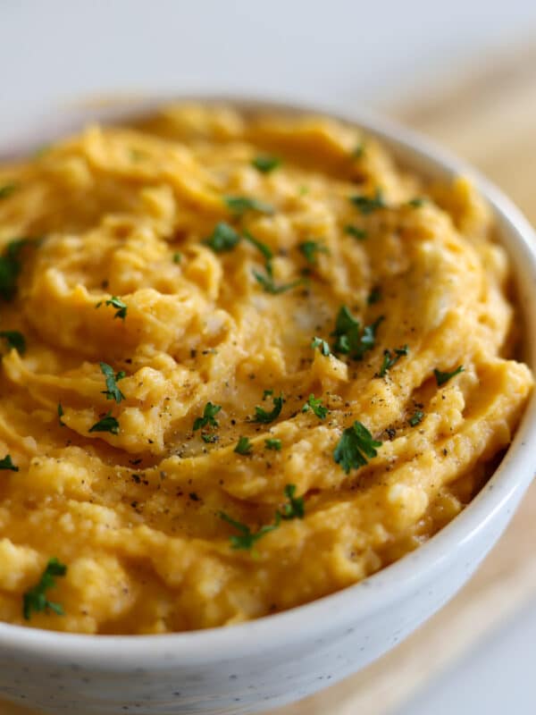 mashed sweet potatoes.