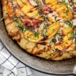 Summer Peach and Prosciutto Pizza with Balsamic Glaze Drizzle