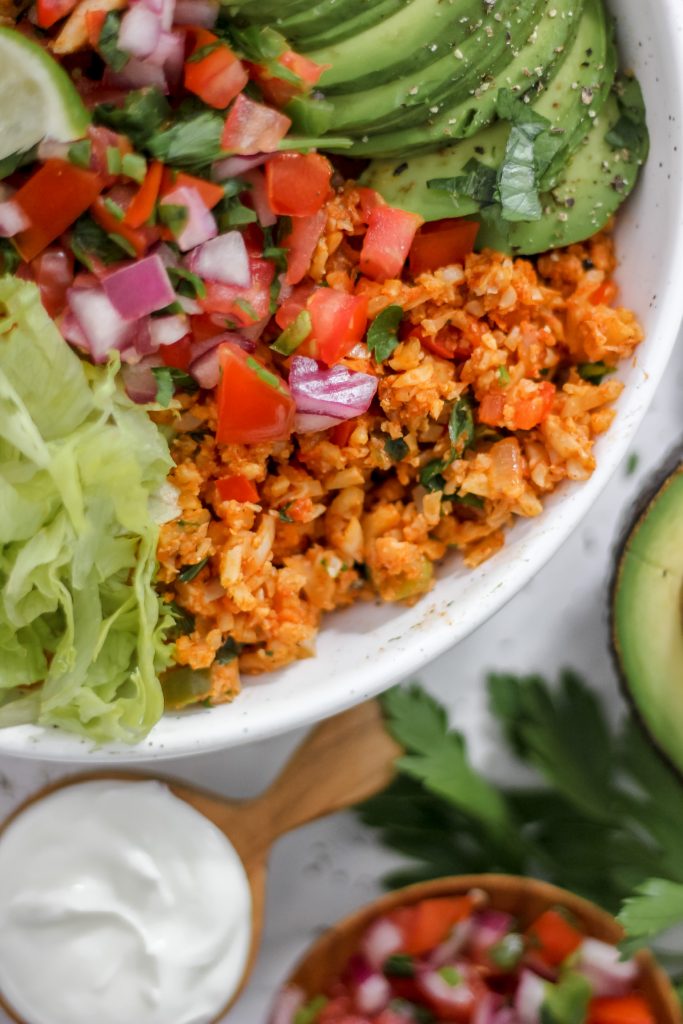 W30 Mexican Cauli-Rice Burrito Bowl