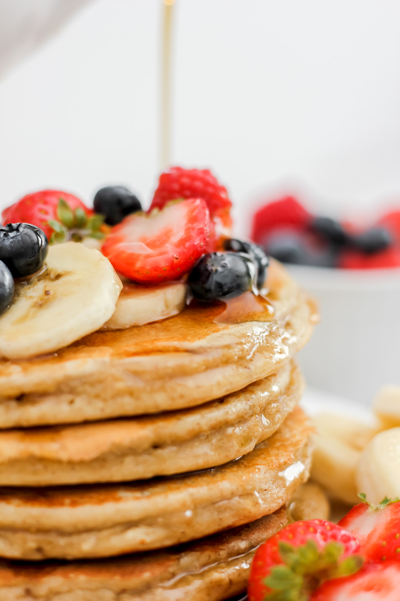 Gluten Free Banana Oat Protein Pancakes - The Seasoned Skillet