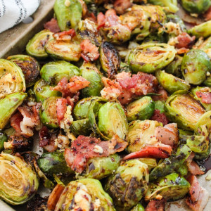 roasted brussels sprouts with bacon.