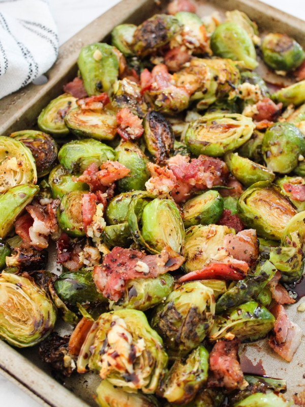 roasted brussels sprouts with bacon.