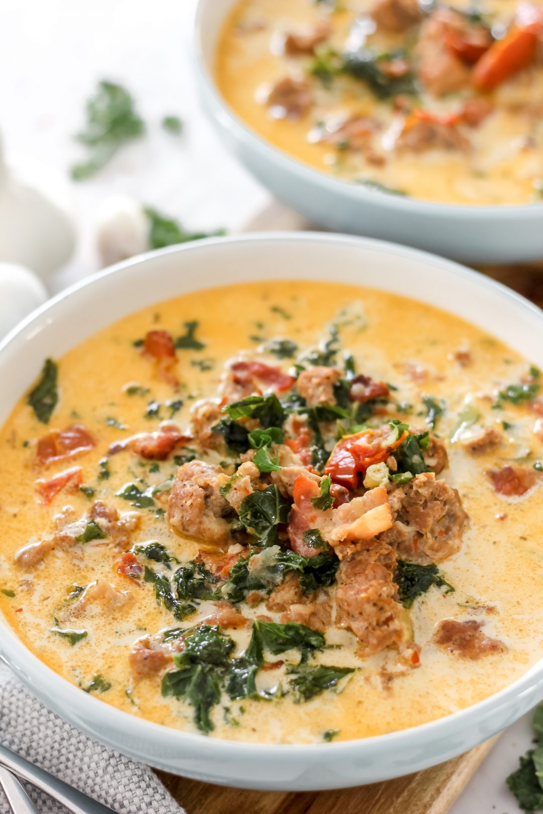 Easy Keto Tuscan Soup (Zuppa Toscano) - The Seasoned Skillet