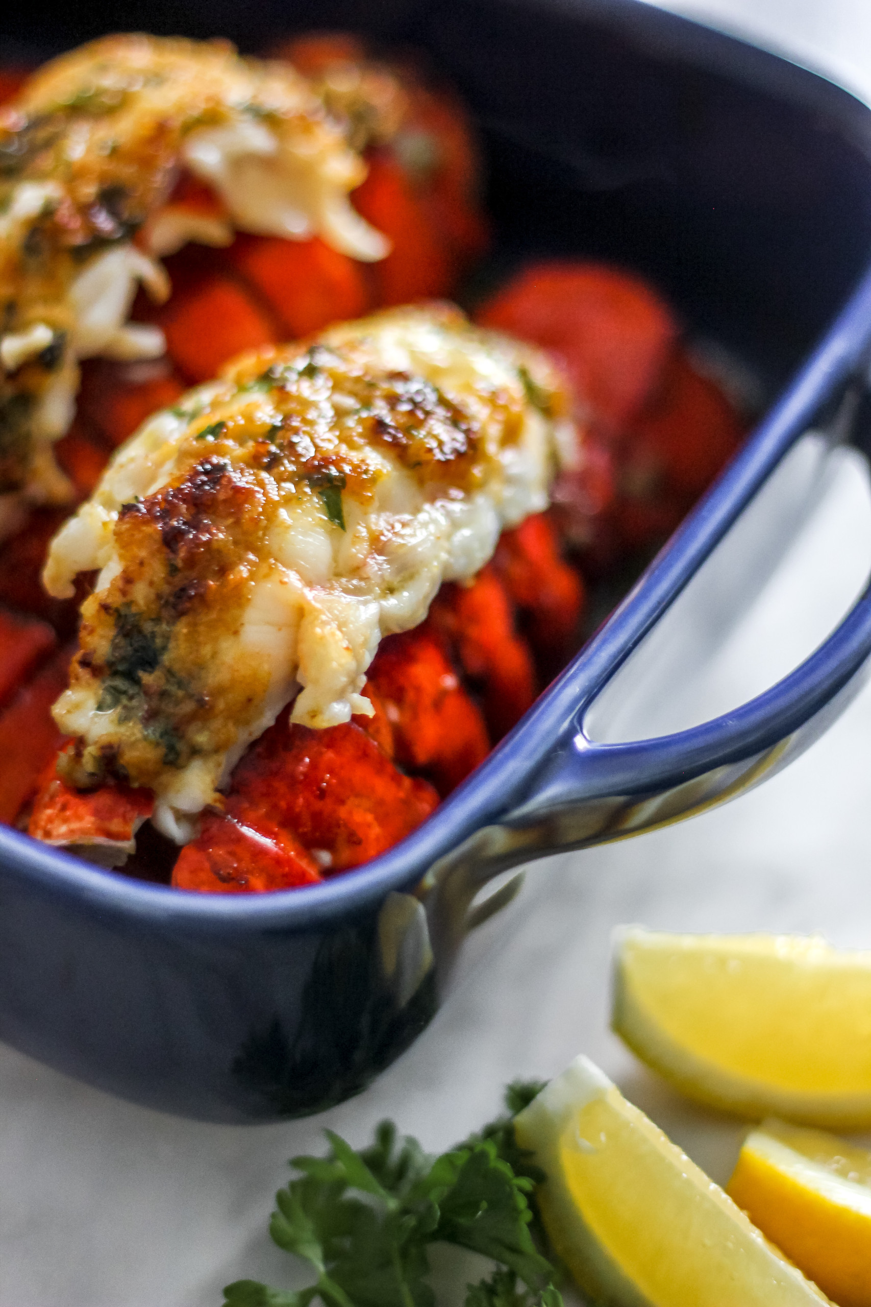 White Wine Garlic Butter Lobster Tails - The Seasoned Skillet