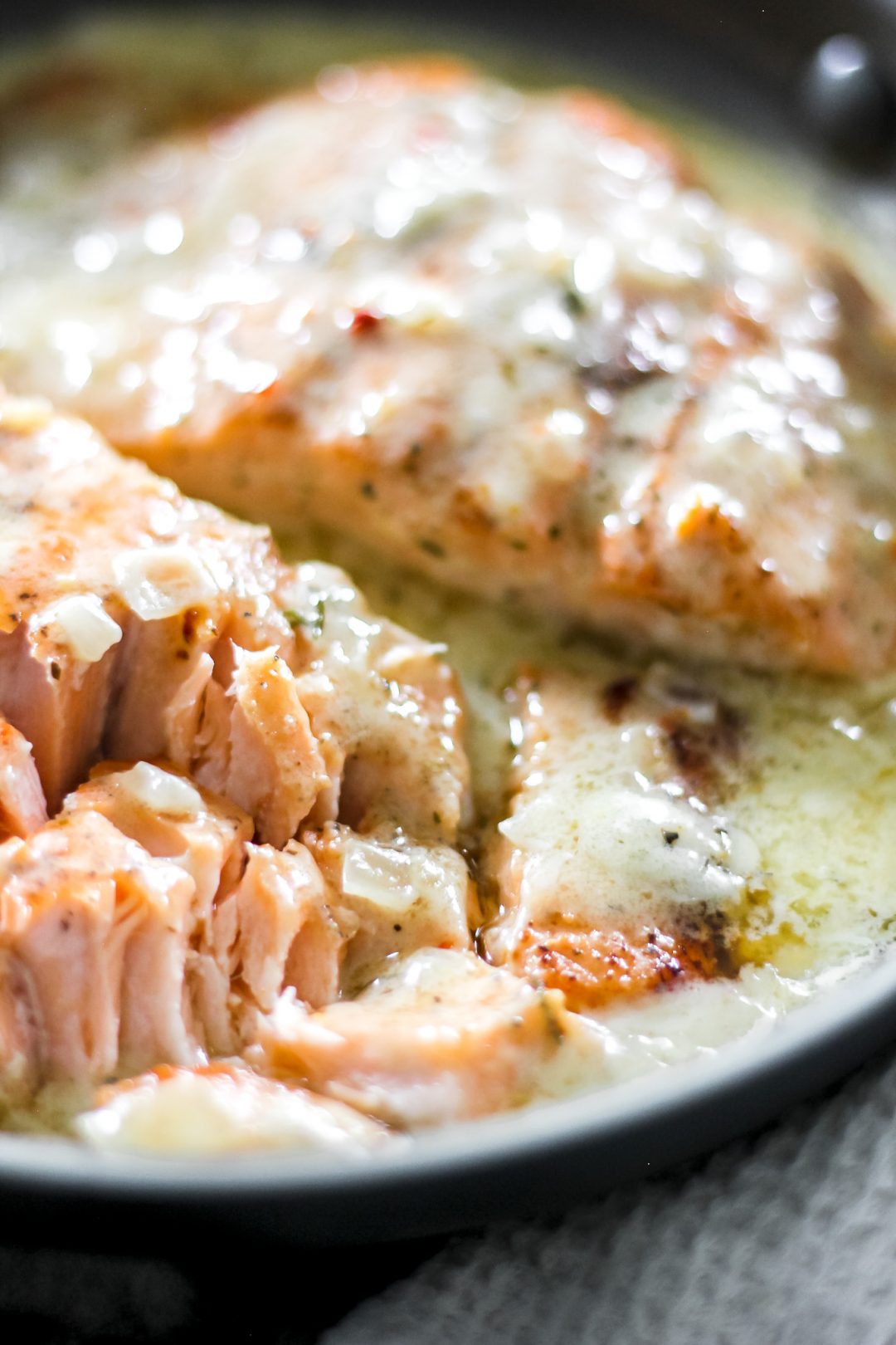 Easy Creamy Lemon Butter Salmon - The Seasoned Skillet