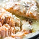 easy creamy lemon butter salmon.
