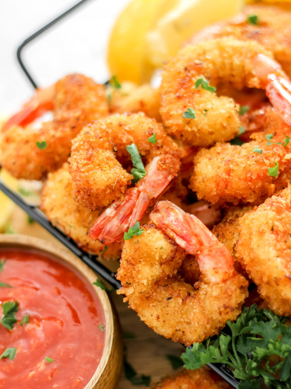 Crispy Fried Shrimp in Basket