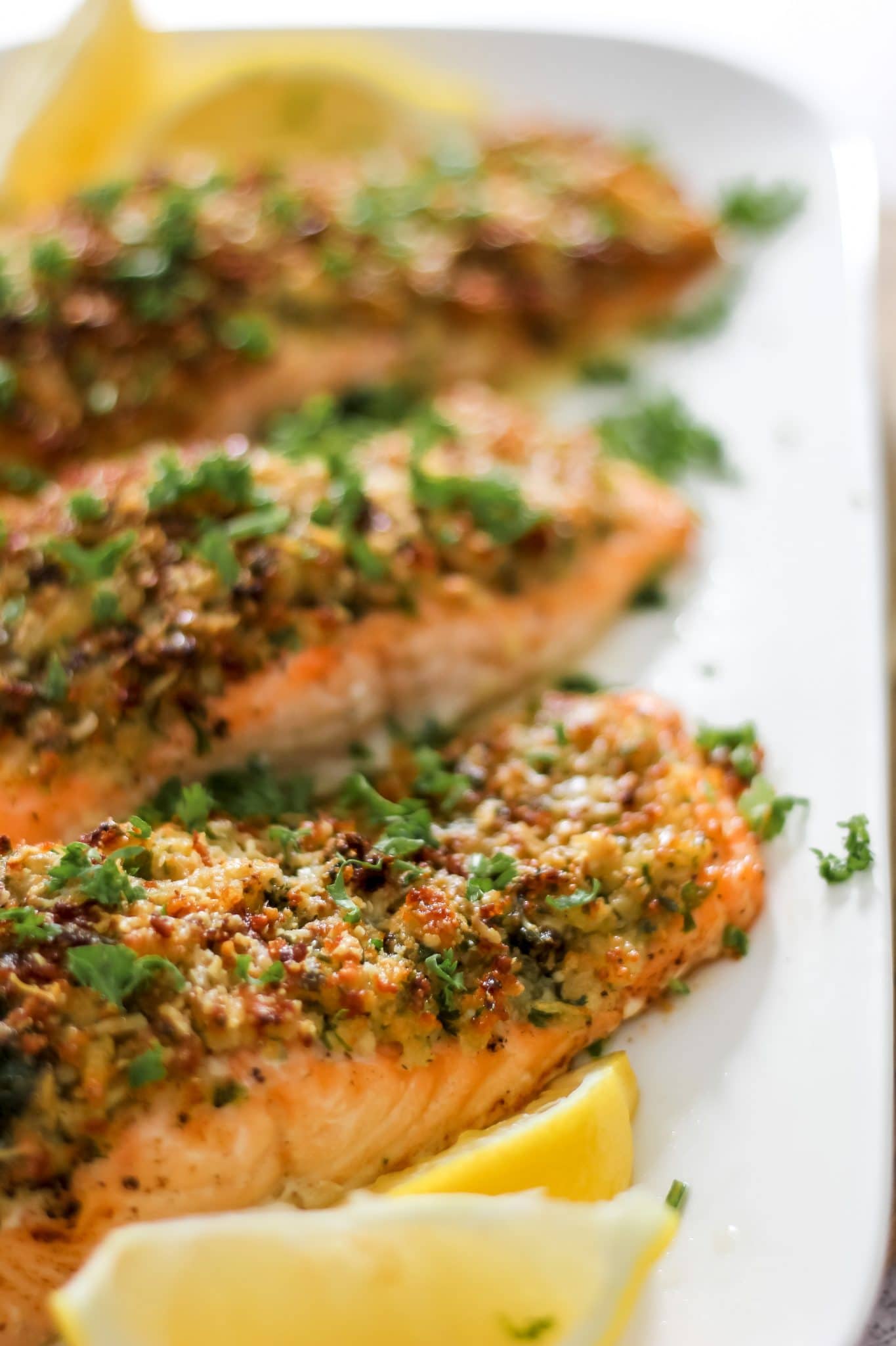 Parmesan Herb Crusted Salmon - The Seasoned Skillet