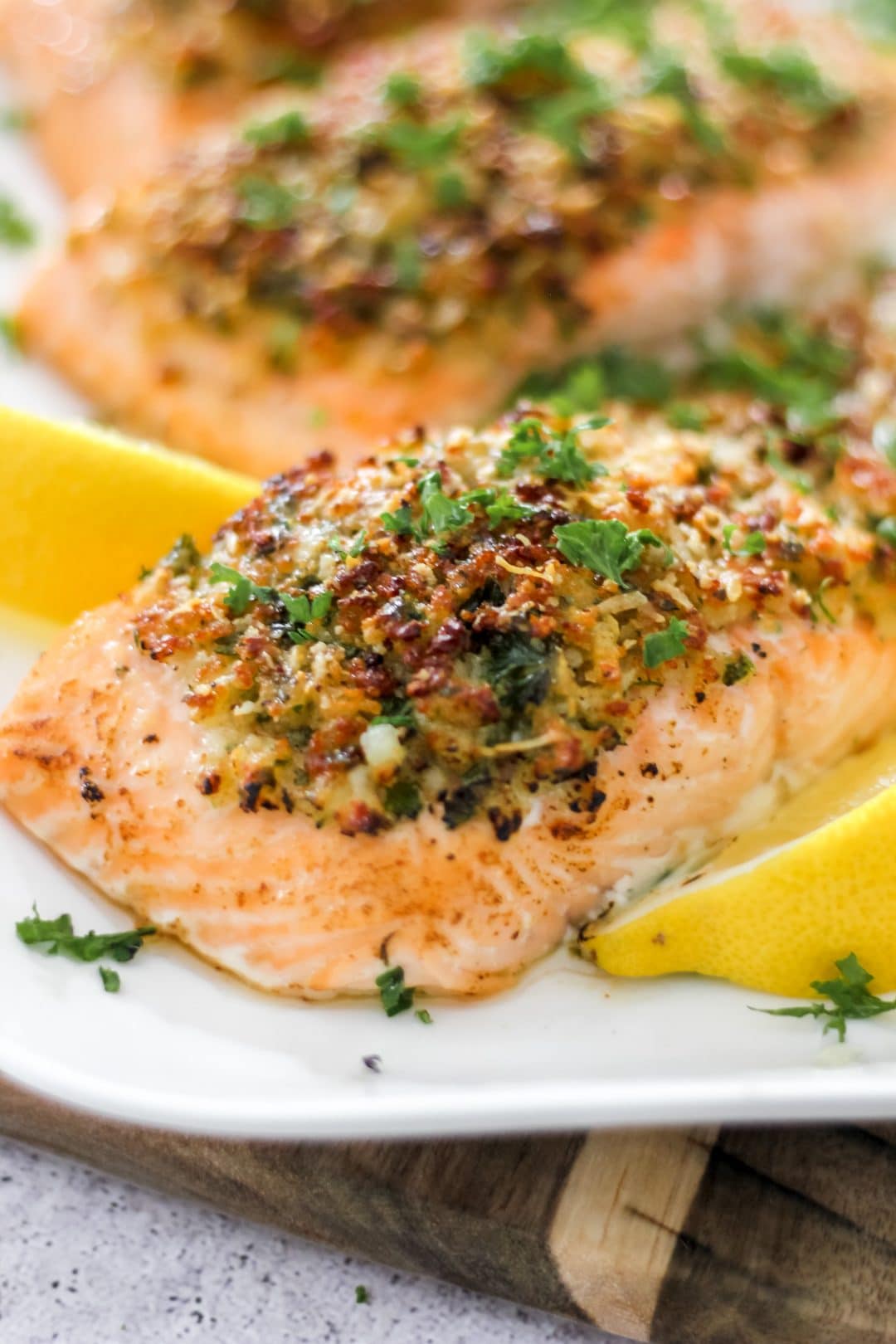 Parmesan Herb Crusted Salmon - The Seasoned Skillet