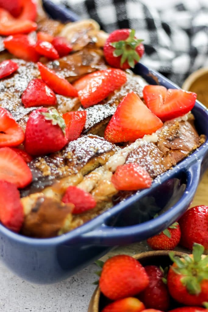 Strawberries and Cream French Toast Bake_Side View