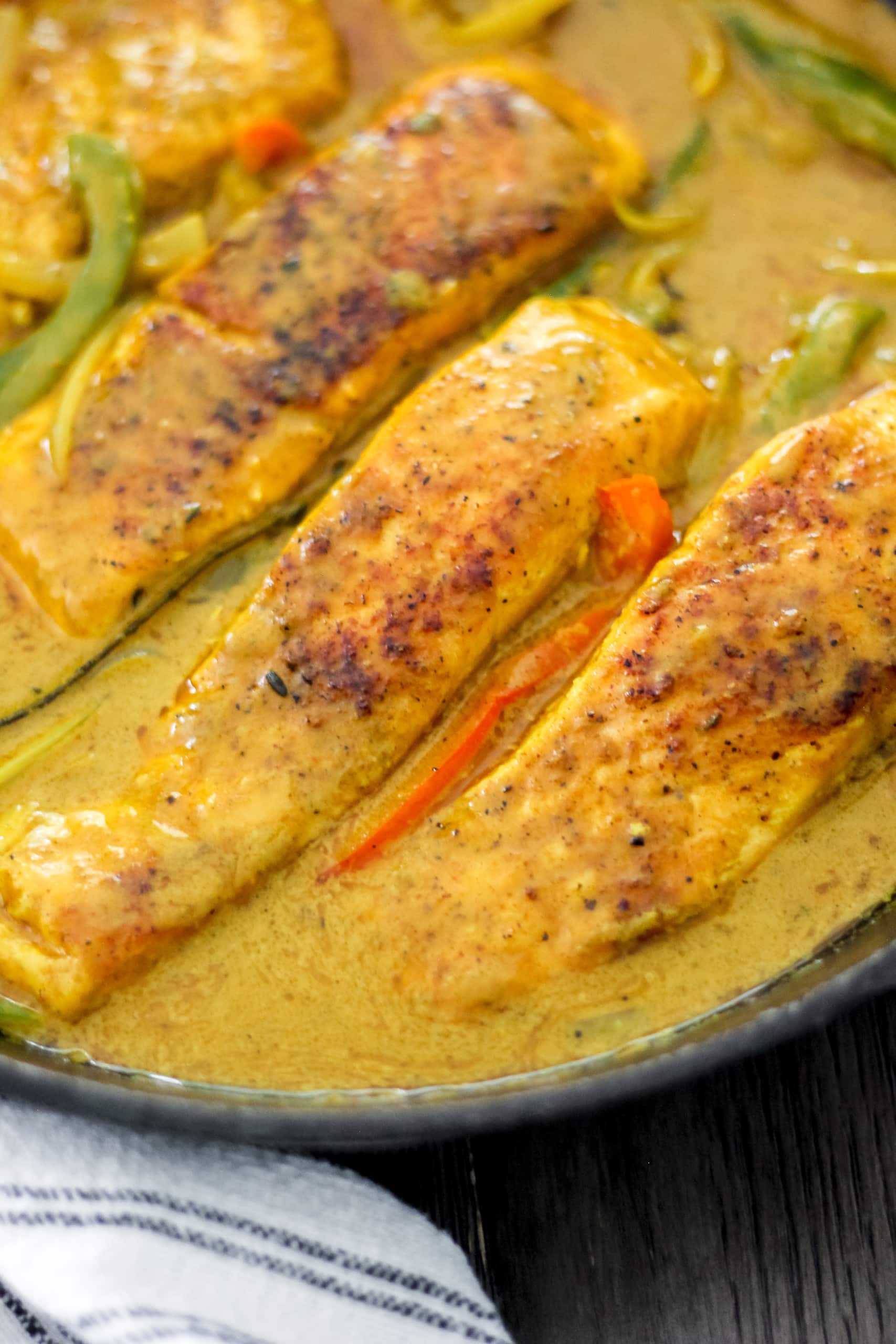 Jamaican Coconut Curried Salmon The Seasoned Skillet