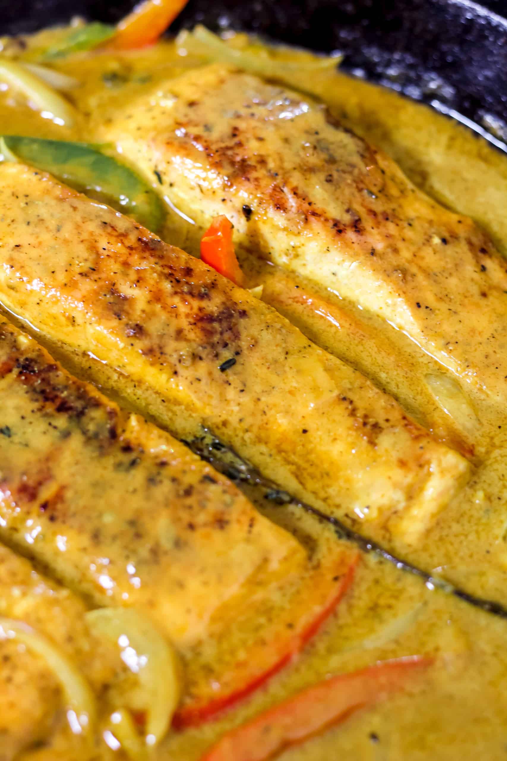 Jamaican Coconut Curried Salmon - The Seasoned Skillet