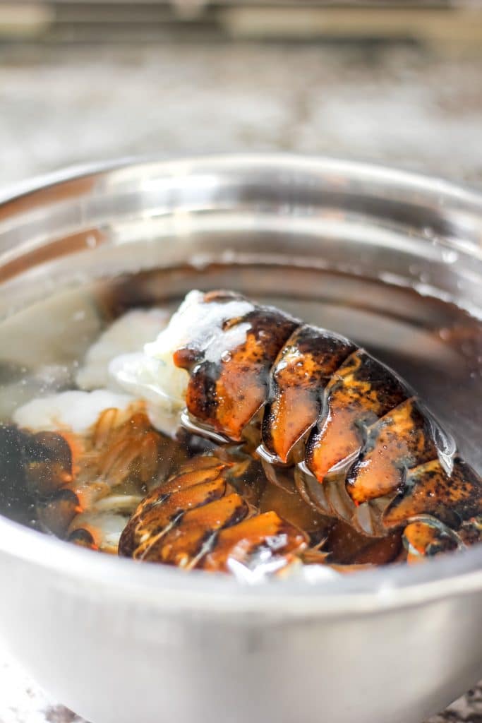 Lobster Tails in Water