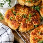 Lemon Chive Salmon Cakes - The Seasoned Skillet