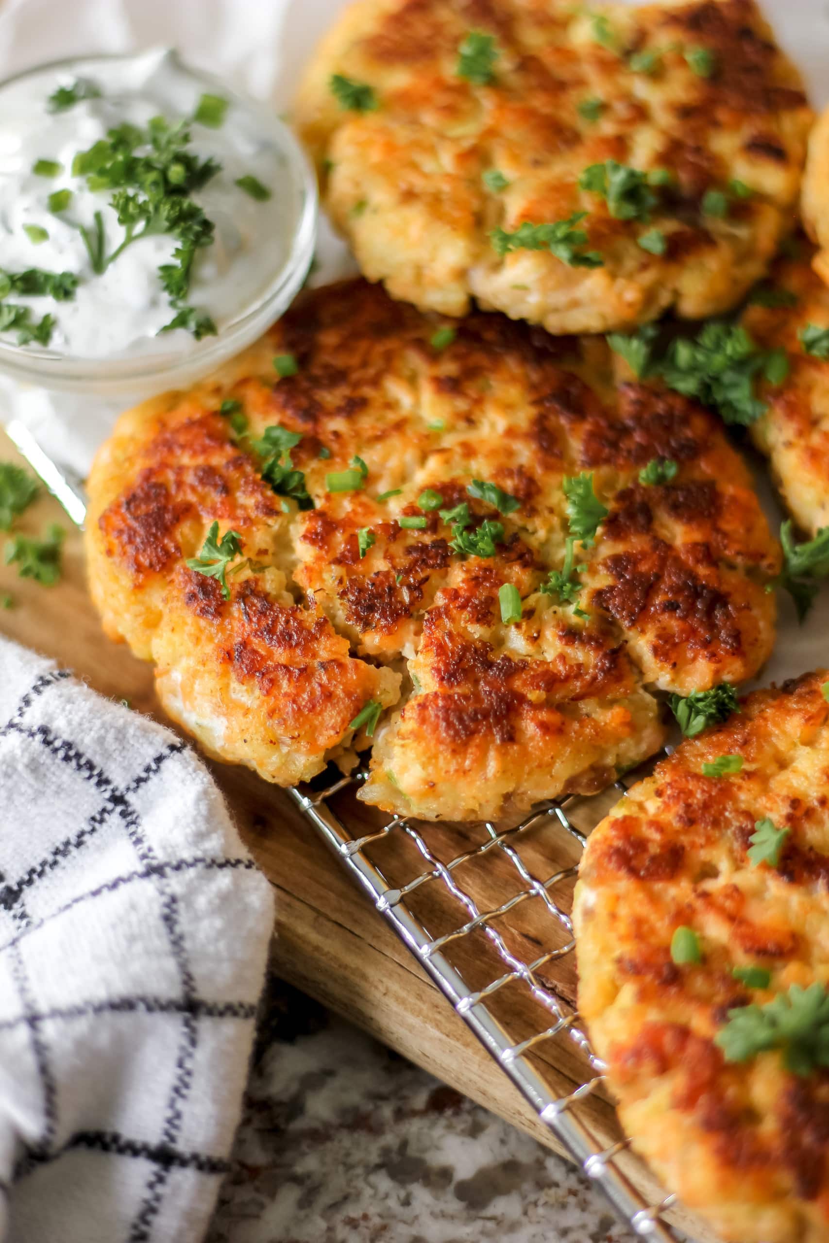 Lemon Chive Salmon Cakes The Seasoned Skillet