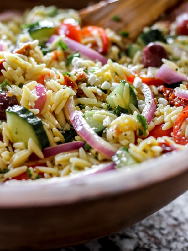 Orzo Salad with Sundried Tomatoes and Feta