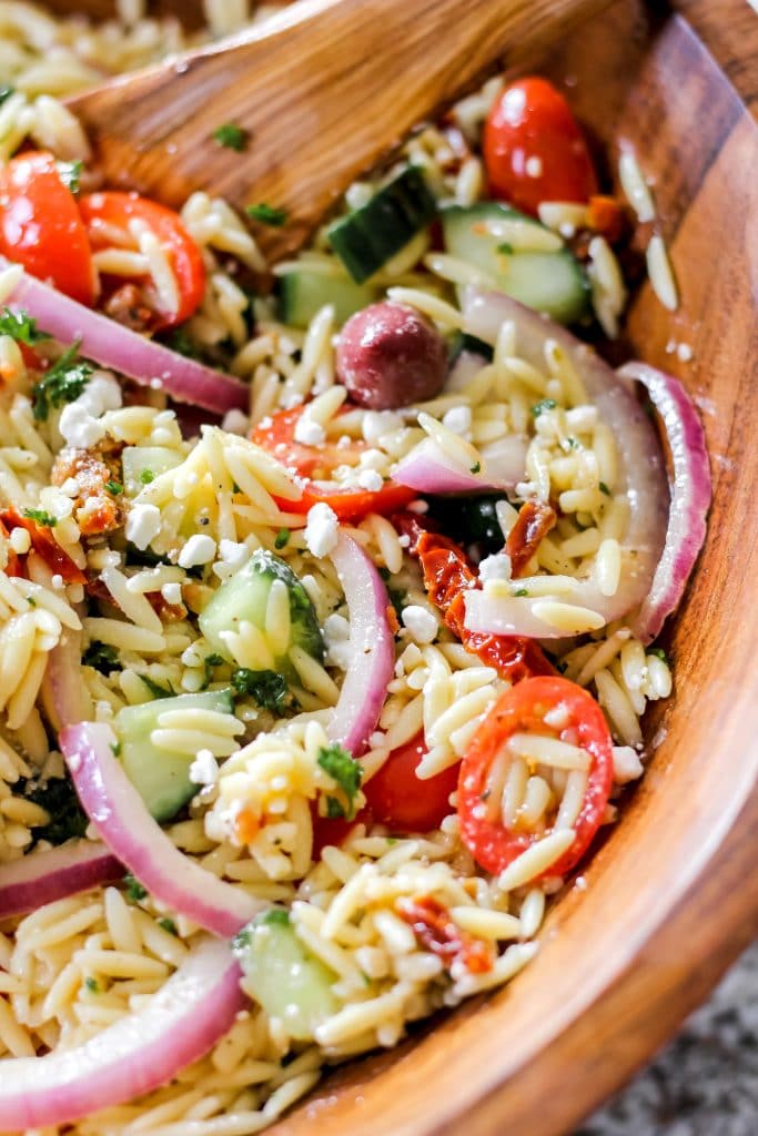 Orzo Salad with Sundried Tomatoes and Feta