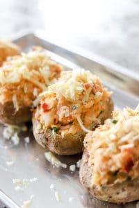 Twice Baked Lobster Stuffed Potatoes - The Seasoned Skillet