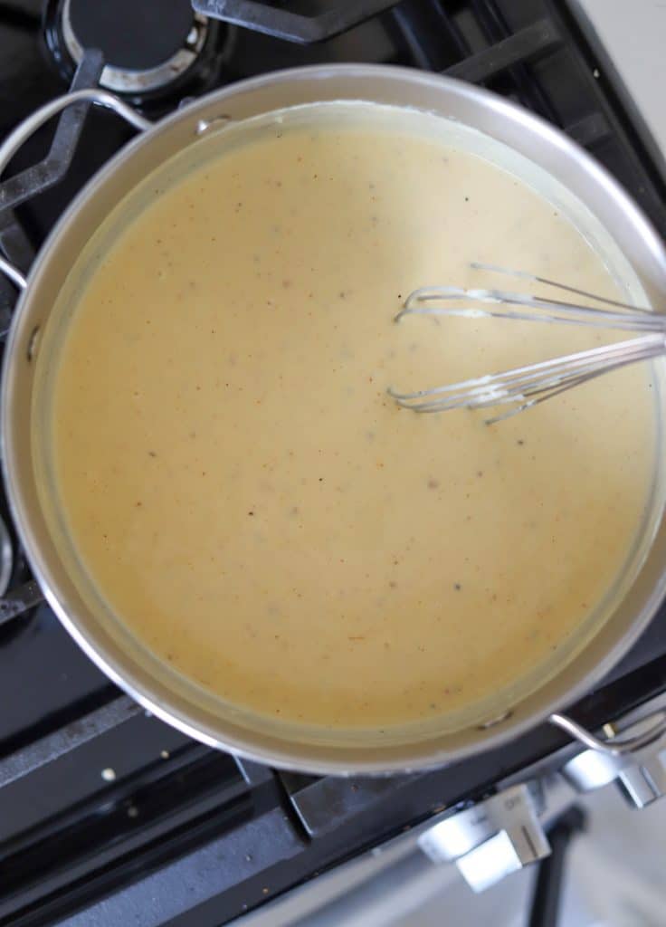 roux with cheese and seasonings combined.