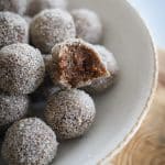 a bowl of homemade tamarind balls.