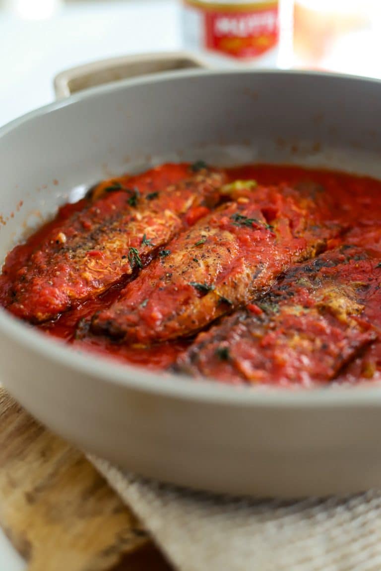 Jamaican Style Mackerel Recipe in Tomato Sauce - The Seasoned Skillet