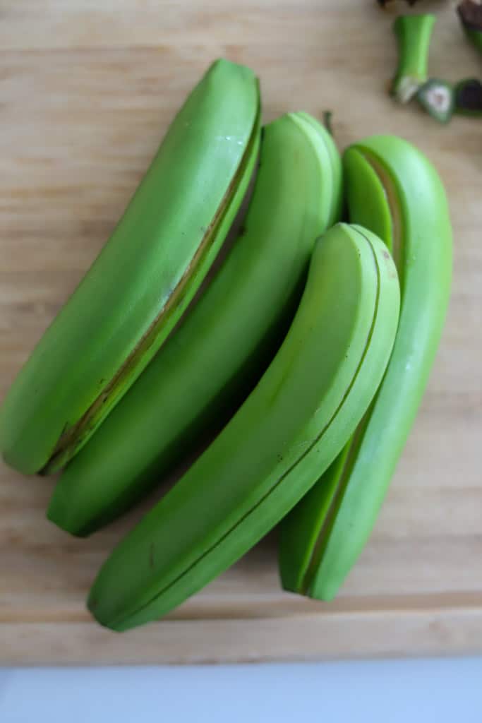 bright green bananas