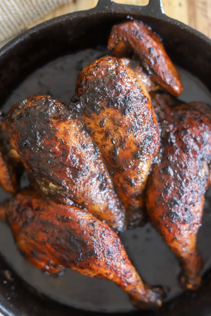 Jerk Spatchcock Chicken - The Seasoned Skillet