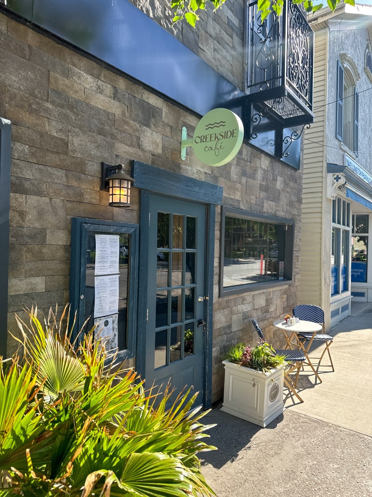 exterior view of Creekside Cafe in Prince Edward County