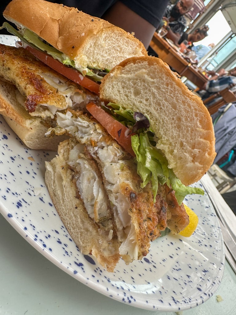 haddock burger from blue mussel cafe.