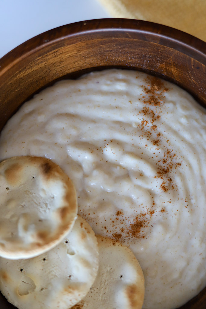 a bowl of oats porridge.