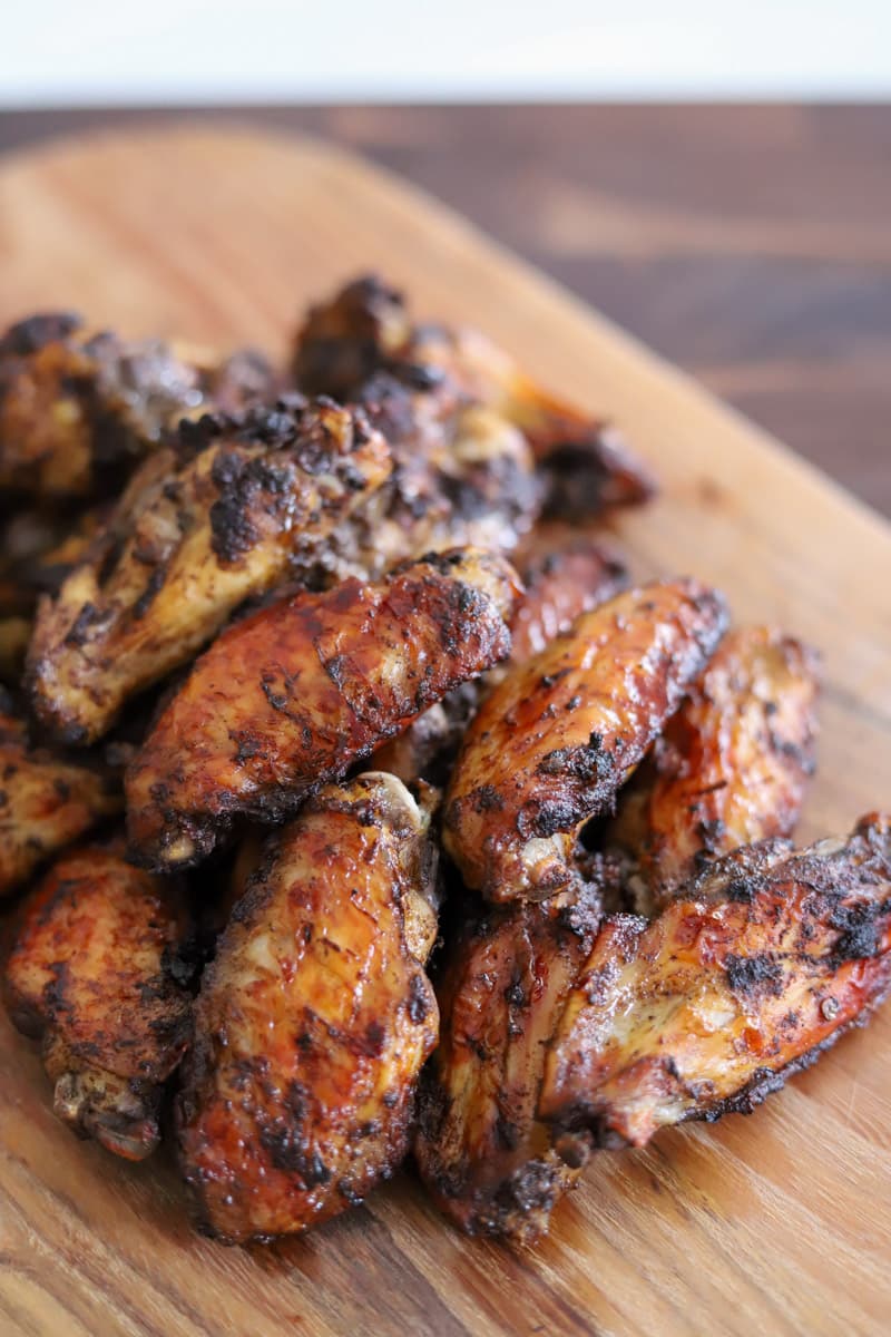 a pile of jerk chicken wings