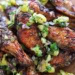 Jamaican jerk chicken wings with pineapple salsa