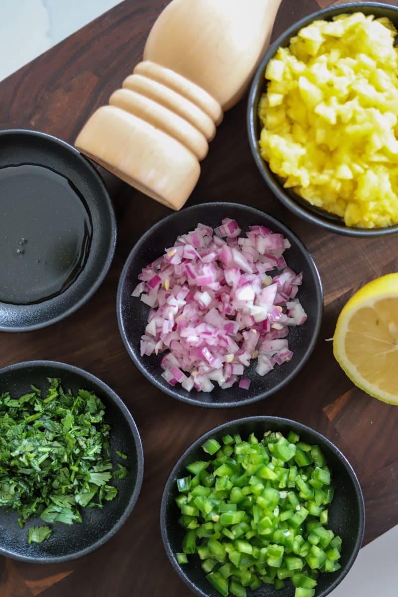 ingredients for pineapple salsa