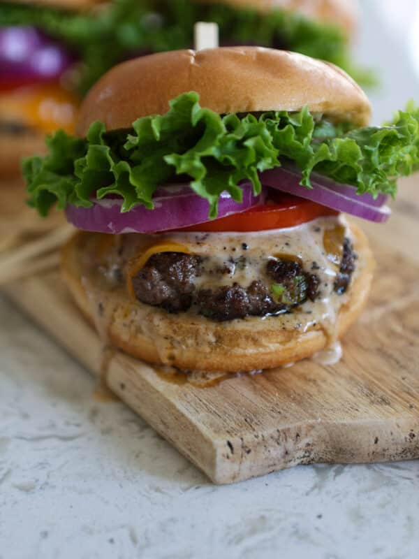 jamaican jerk burger.